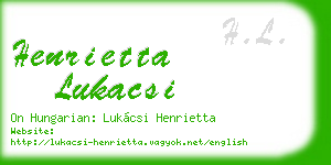 henrietta lukacsi business card